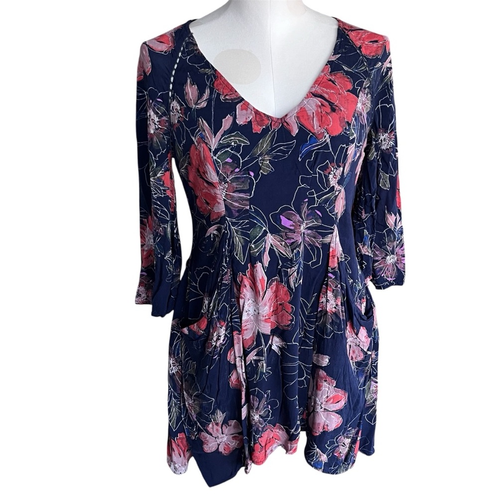 Free People Floral Mini Dress with pockets size 2